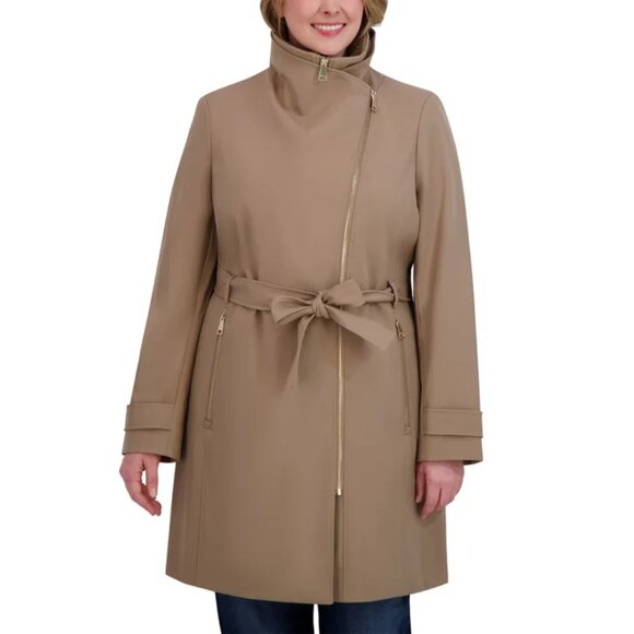 Halston Women's Belted Trench Coat - Picture 10 of 11